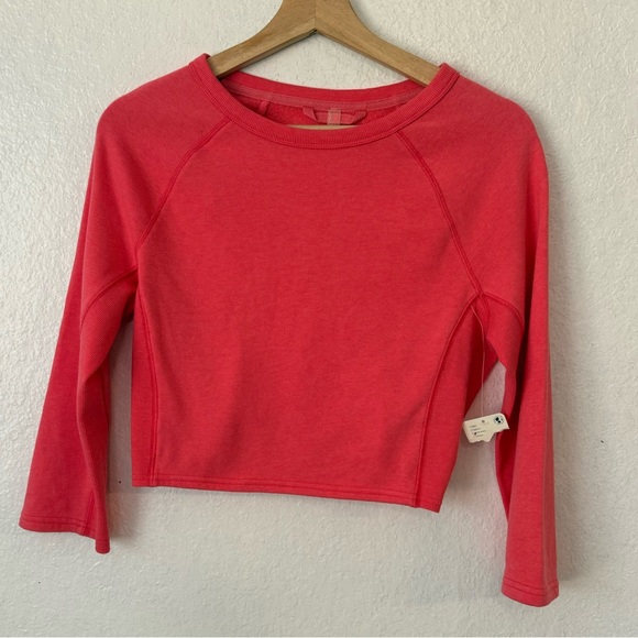 Free People FP Movement Circle Back Crop Top pink size M - Picture 3 of 12